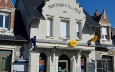 La poste de Montmartin et l’architecture balnéaire, Montmartin-sur-Mer, Manche, Basse-Normandie