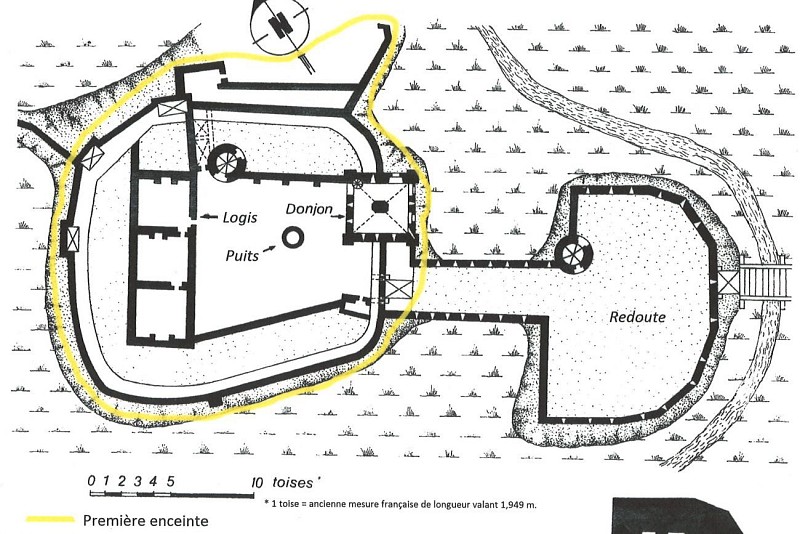 Le Château disparu, Carentan les Marais, Manche, Basse-Normandie