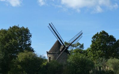 Le moulin à vent, Gouville-sur-Mer, Manche, Basse-Normandie